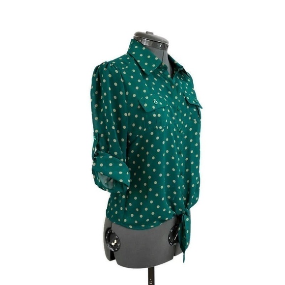 MINE - Sheer Blouse, Self Tie Front & Back Detail - Picture 2 of 8